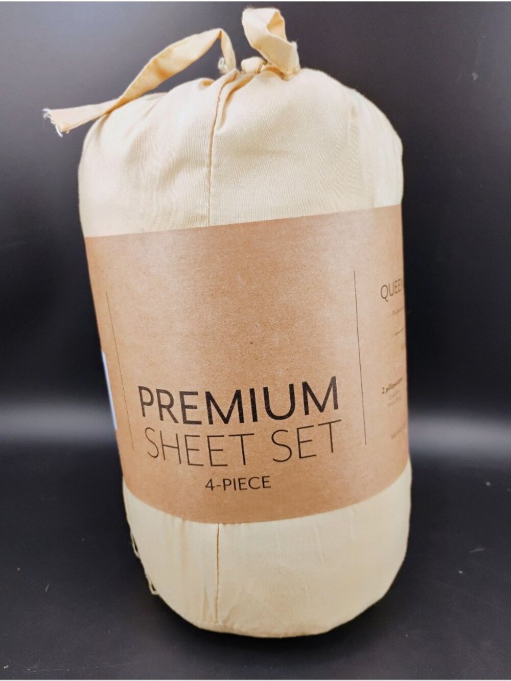 Premium Hypoallergenic 4-Piece Queen Sheet Set Ultra Soft Beige